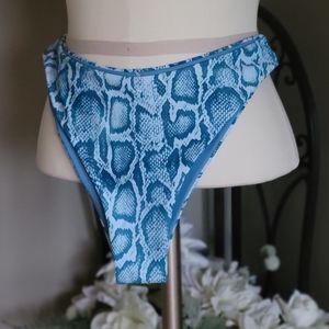 Zaful Snake Print Cheeky Bikini Bottoms
